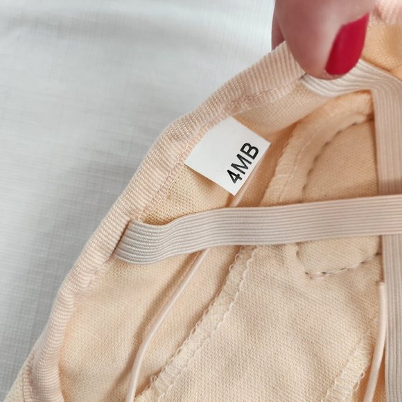 Dance Shoes Canvas Ballet Slippers Flat Elastic Straps 4MB - Picture 2 of 6